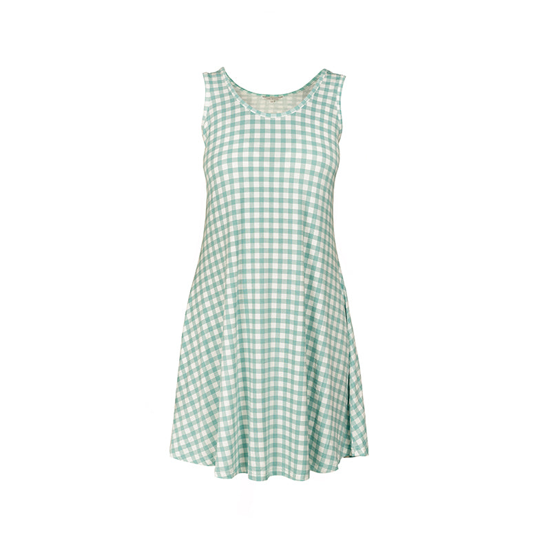 Lady Avenue Bamboo - Green Checks - 61-604-680